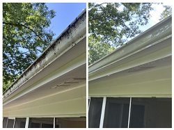 Shimmer Treatment - A Thorough Cleaning of Both the Inside AND Outside of the Gutters